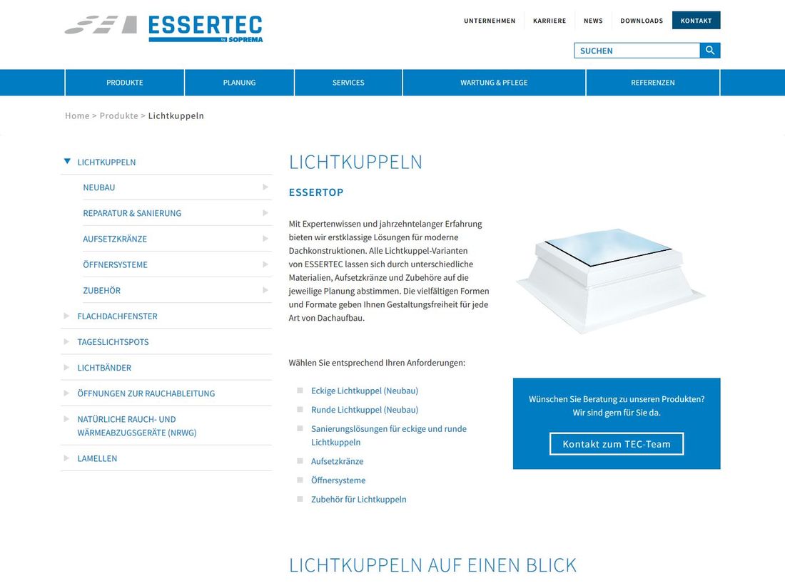 ESSERTEC GmbH, neue Webseite